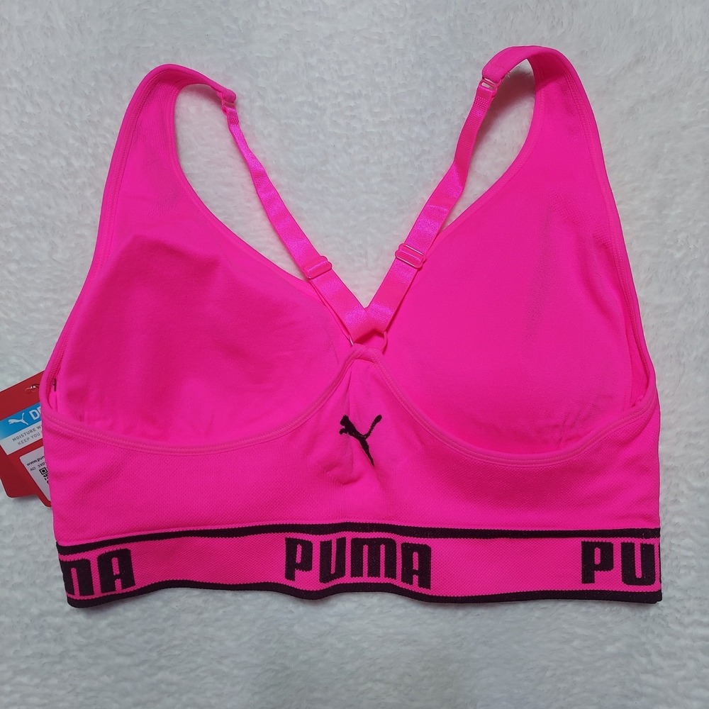 Puma Sports Bra Women's XL Pink Seamless Adjustable Straps PSP20W22020BFFN1-691